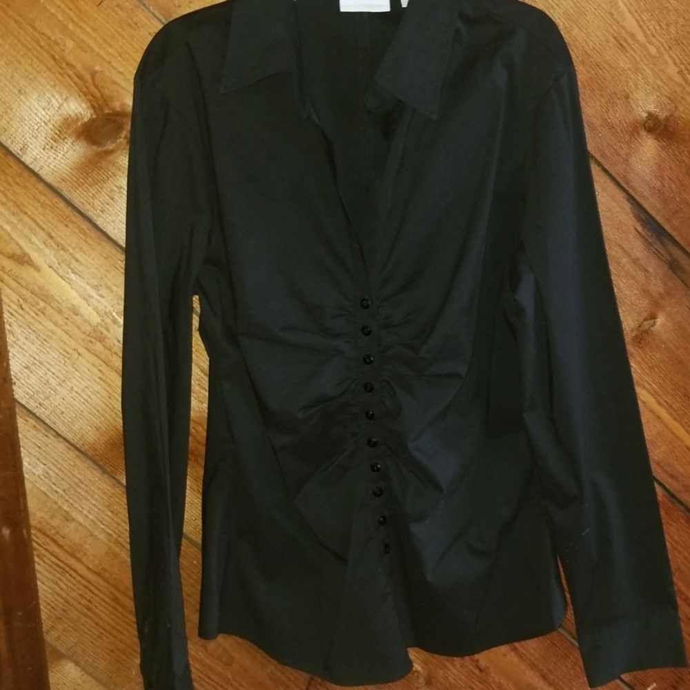 New York & Company Long Sleeve Button Up
